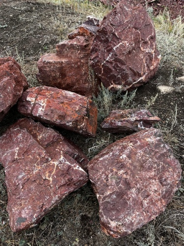 Камни для ландшафтного дизайна красно-фиолетовые 10-60 килограмм купить в Забайкальском крае